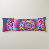 Mooie Regenboog Kleuren Abstracte Fractal Art Lichaamskussen (Achterkant)