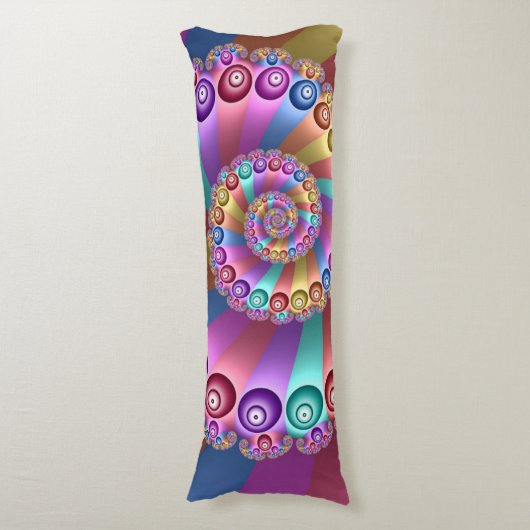 Mooie Regenboog Kleuren Abstracte Fractal Art Lichaamskussen (Voorkant Verticaal)