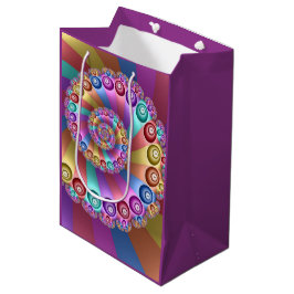 Mooie Regenboog Kleuren Abstracte Fractal Art Medium Cadeauzakje