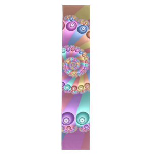 Mooie Regenboog Kleuren Abstracte Fractal Art Medium Tafelloper
