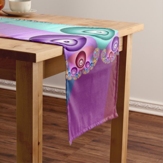 Mooie Regenboog Kleuren Abstracte Fractal Art Medium Tafelloper (Voorbeeld)