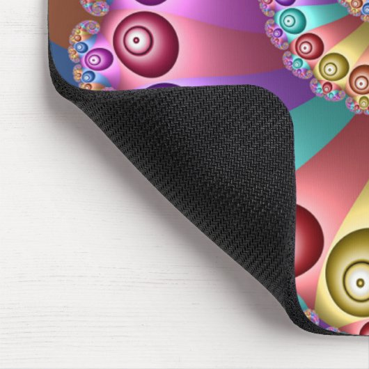 Mooie Regenboog Kleuren Abstracte Fractal Art Muismat (Hoek)