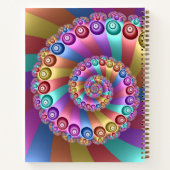 Mooie Regenboog Kleuren Abstracte Fractal Art Naam Notitieboek (Achterkant)