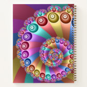 Mooie Regenboog Kleuren Abstracte Fractal Art Notitieboek (Achterkant)