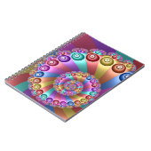 Mooie Regenboog Kleuren Abstracte Fractal Art Notitieboek (Linkerzijde)