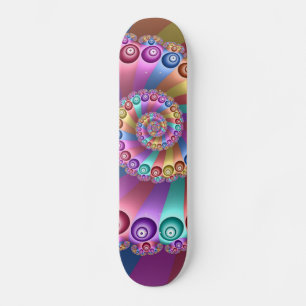 Mooie Regenboog Kleuren Abstracte Fractal Art Persoonlijk Skateboard