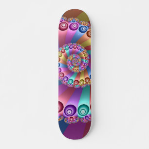 Mooie Regenboog Kleuren Abstracte Fractal Art Persoonlijk Skateboard