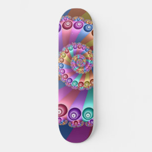 Mooie Regenboog Kleuren Abstracte Fractal Art Persoonlijk Skateboard