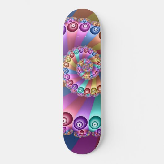 Mooie Regenboog Kleuren Abstracte Fractal Art Persoonlijk Skateboard (Voorkant)