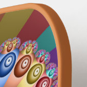 Mooie Regenboog Kleuren Abstracte Fractal Art Pickleball Paddle (Links Detail)