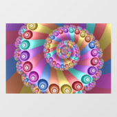 Mooie Regenboog Kleuren Abstracte Fractal Art Raamsticker (Vel)