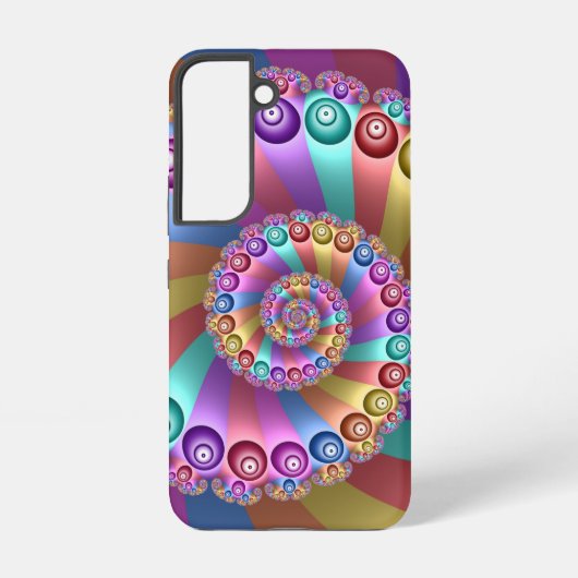 Mooie Regenboog Kleuren Abstracte Fractal Art Samsung Galaxy Hoesje (Achterkant)