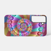 Mooie Regenboog Kleuren Abstracte Fractal Art Samsung Galaxy Hoesje (Achterkant horizontaal)