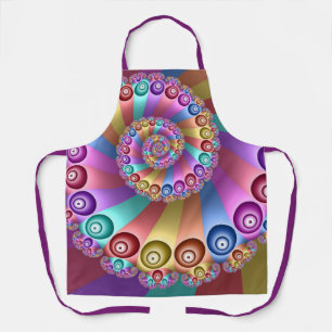 Mooie Regenboog Kleuren Abstracte Fractal Art Schort