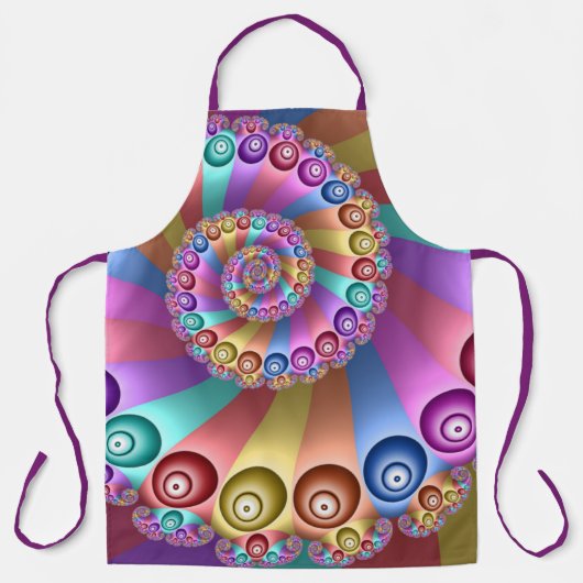 Mooie Regenboog Kleuren Abstracte Fractal Art Schort (Voorkant)