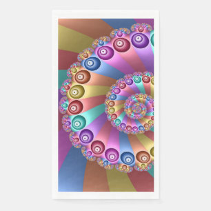 Mooie Regenboog Kleuren Abstracte Fractal Art Servet