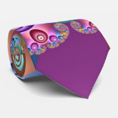 Mooie Regenboog Kleuren Abstracte Fractal Art Stropdas (Opgerold)