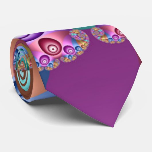 Mooie Regenboog Kleuren Abstracte Fractal Art Stropdas (Opgerold)