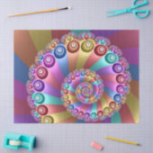 Mooie Regenboog Kleuren Abstracte Fractal Art Tissuepapier (Craft)