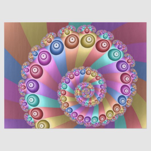 Mooie Regenboog Kleuren Abstracte Fractal Art Tissuepapier (Voorkant)