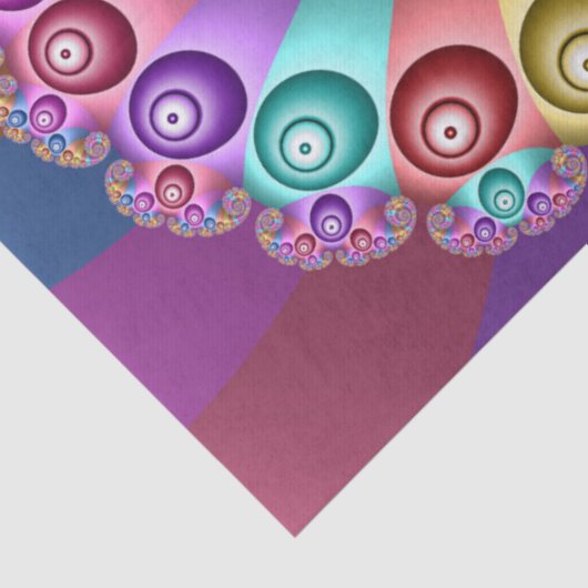 Mooie Regenboog Kleuren Abstracte Fractal Art Tissuepapier (Detail)