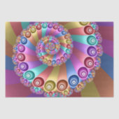 Mooie Regenboog Kleuren Abstracte Fractal Art Tissuepapier (Voorkant)