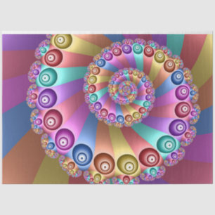 Mooie Regenboog Kleuren Abstracte Fractal Art Tissuepapier