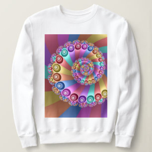 Mooie Regenboog Kleuren Abstracte Fractal Art Trui