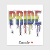 Mooie Regenboog kleuren Dripping effect PRIDE Sticker (Vel)