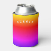 Mooie Regenboog Kleuren Koelbox Proost Blikjeskoeler (Blikje Voorkant)