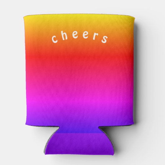 Mooie Regenboog Kleuren Koelbox Proost Blikjeskoeler (Achterkant)