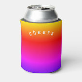 Mooie Regenboog Kleuren Koelbox Proost Blikjeskoeler (Blikje Achterkant)