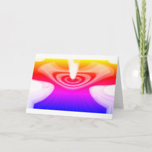 Mooie regenboog komeet kunst kaart