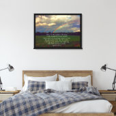 Mooie Regenboog met Bijbelvers Canvas Afdruk (Insitu (Slaapkamer))