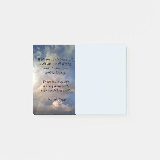 Mooie regenboog met gedicht notities post-it® notes (Voorkant)