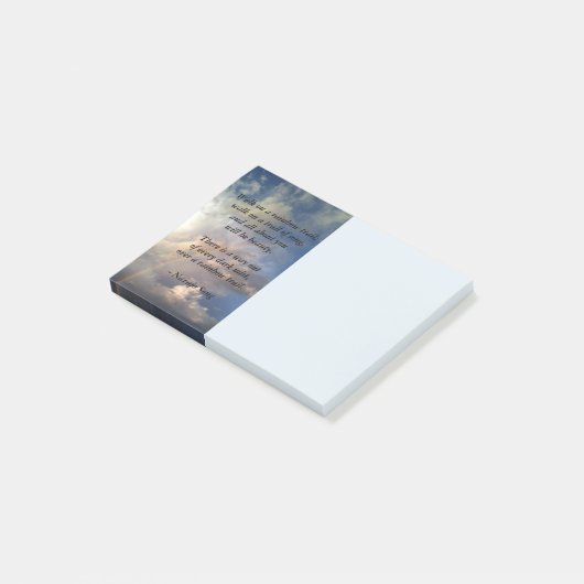 Mooie regenboog met gedicht notities post-it® notes (Schuin)