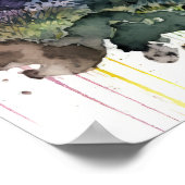 Mooie regenboog na de regen in het bos poster (Hoek)