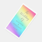 Mooie Regenboog Op Maat Gemaakte LGBTQ Trouw Servet (Hoek)
