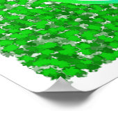 Mooie Regenboog Panda Beer Op Bladachtergrond Poster (Hoek)