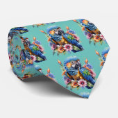 Mooie regenboog papegaaien stropdas (Opgerold)