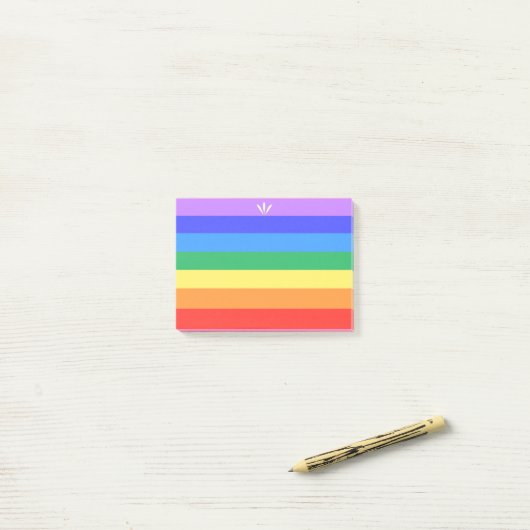Mooie regenboog post-it® notes (Op bureau)
