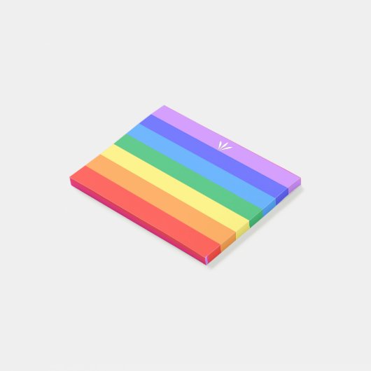 Mooie regenboog post-it® notes (Schuin)