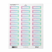 Mooie Regenboog Retouradreslabels Etiket (Full Sheet)