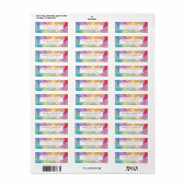 Mooie Regenboog Retouradreslabels Etiket (Full Sheet)