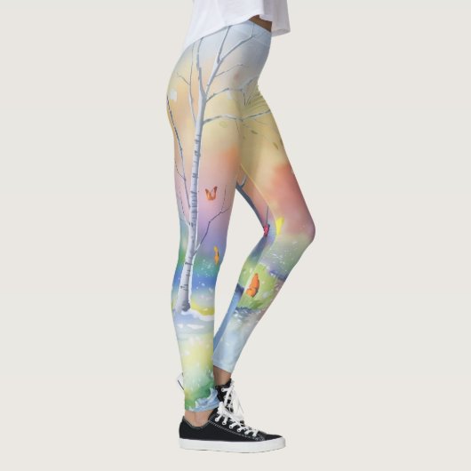 Mooie regenboog Scenary fit Leggings (Rechts)