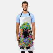 Mooie Regenboog Schapen Van De Familie Schort (Gedragen)