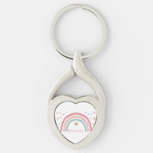 Mooie Regenboog Sterren Sleutelhanger (Voorkant)