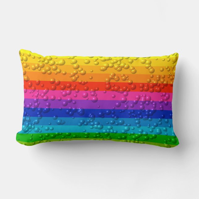 Mooie regenboog van waterdruppelkleuren kussen (Voorkant)