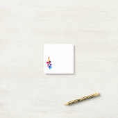 Mooie regenboogbladeren aquarel post-it® notes (Op bureau)