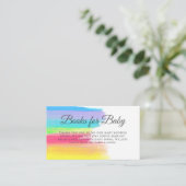 Mooie regenboogboeken voor Baby shower ritme Informatiekaartje (Staand voorkant)